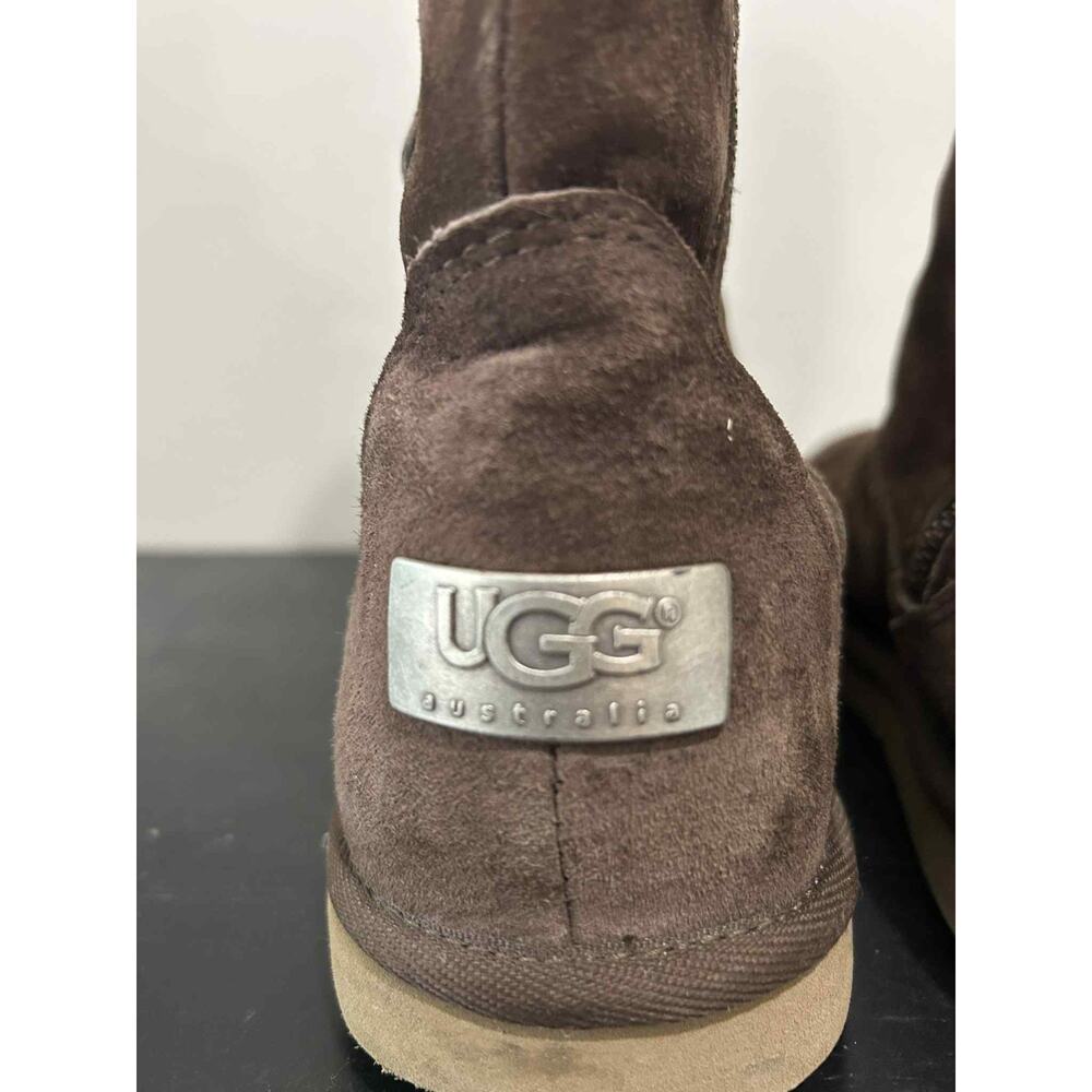 Women's UGG Boot Cargo III Sherling Lined Leather Mid Calf Buckle Zip Close Sz 7 - Picture 5 of 8